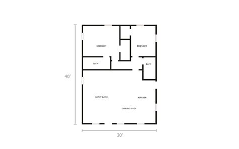 20 x 40 metal building house plans|two bedroom 30x40 floor plan.